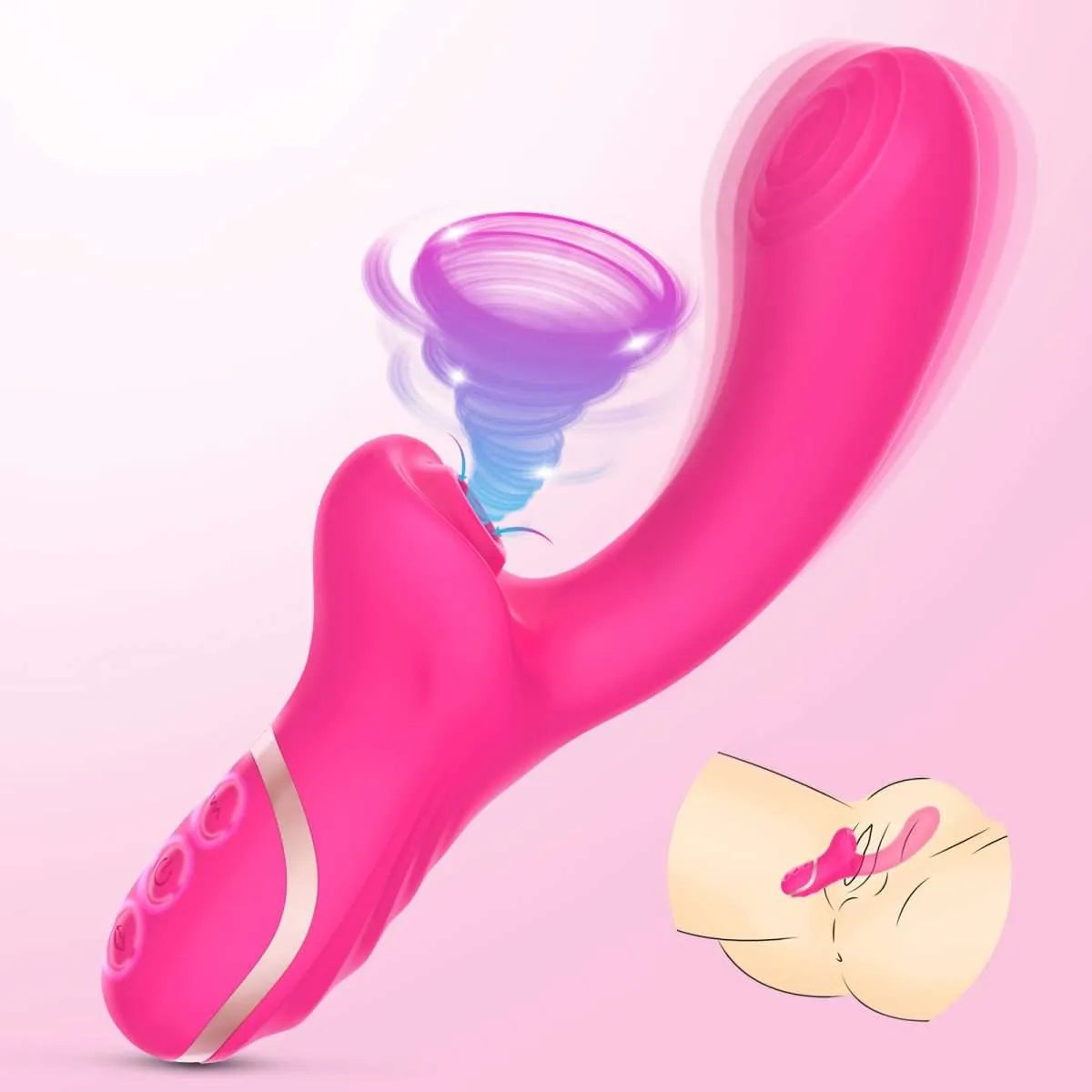 Sucking Vibrator with G-spot Stimulator