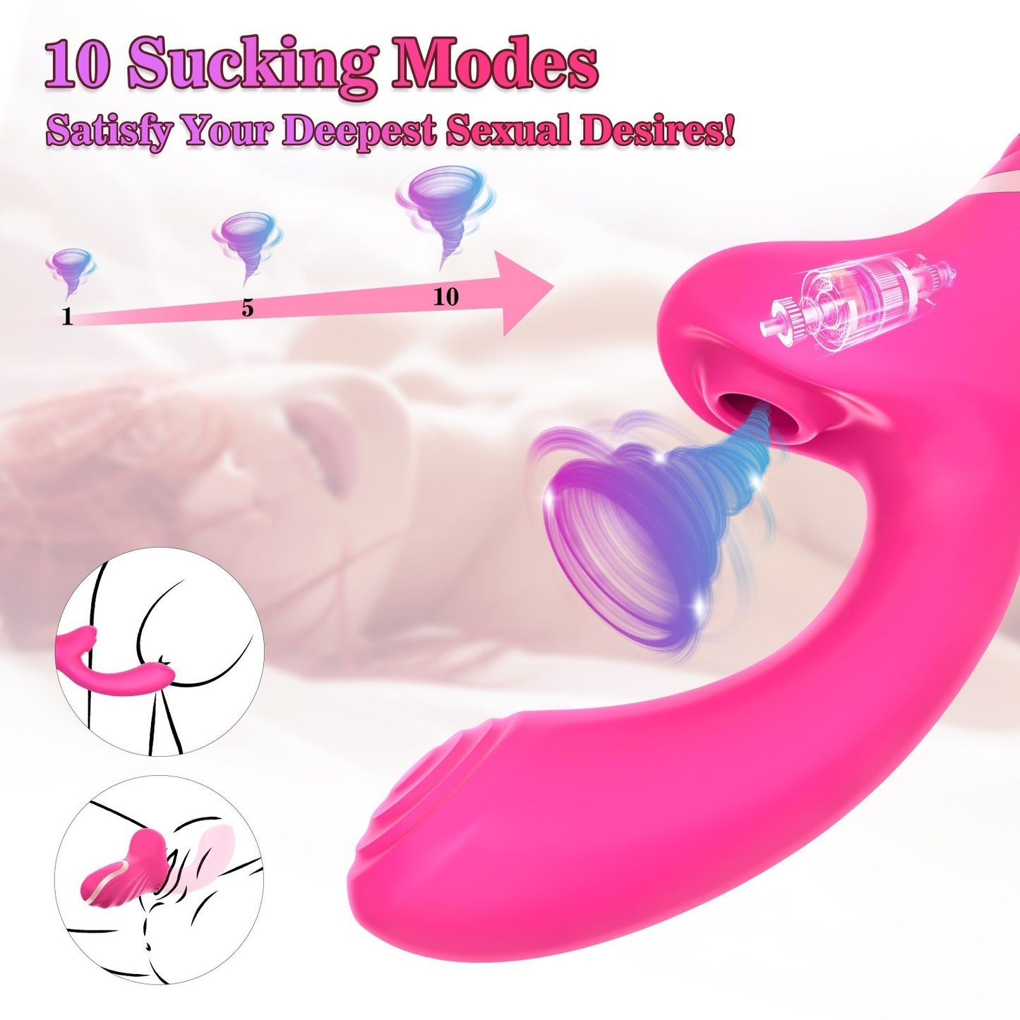 Sucking Vibrator with G-spot Stimulator