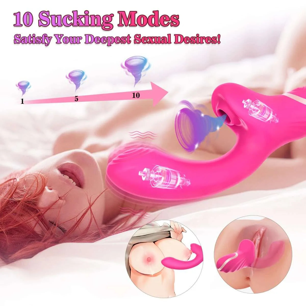 Sucking Vibrator with G-spot Stimulator