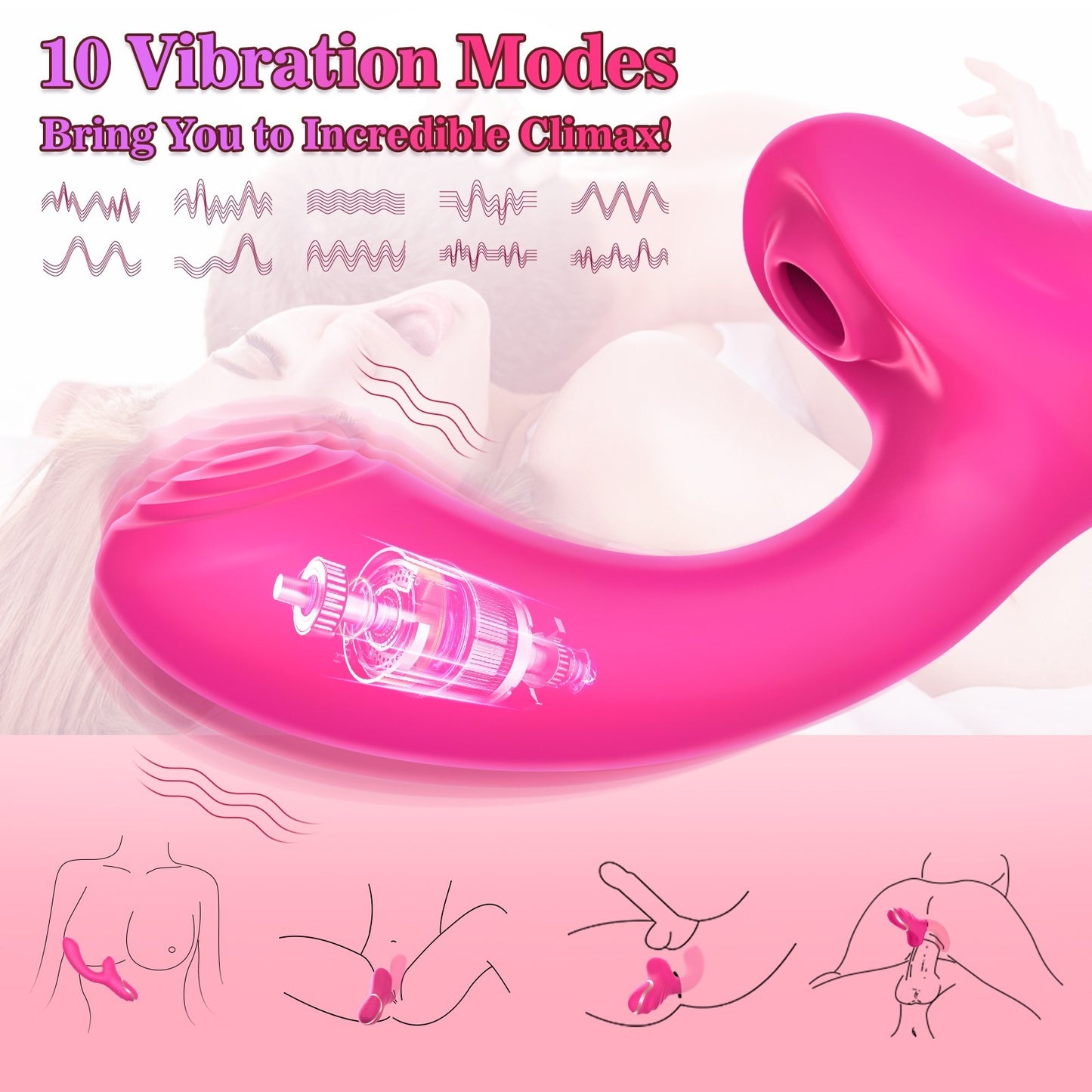 Sucking Vibrator with G-spot Stimulator