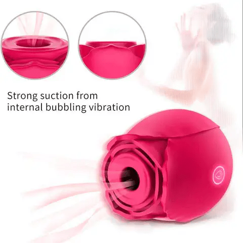 Original rose toy vibrator with 7 suction and 10 vibration modes