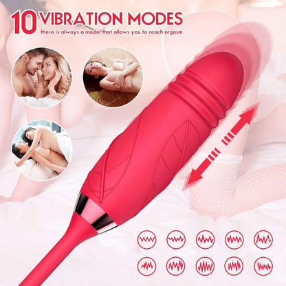 rose vibrator with dildo